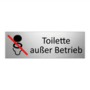 Toilette außer Betrieb