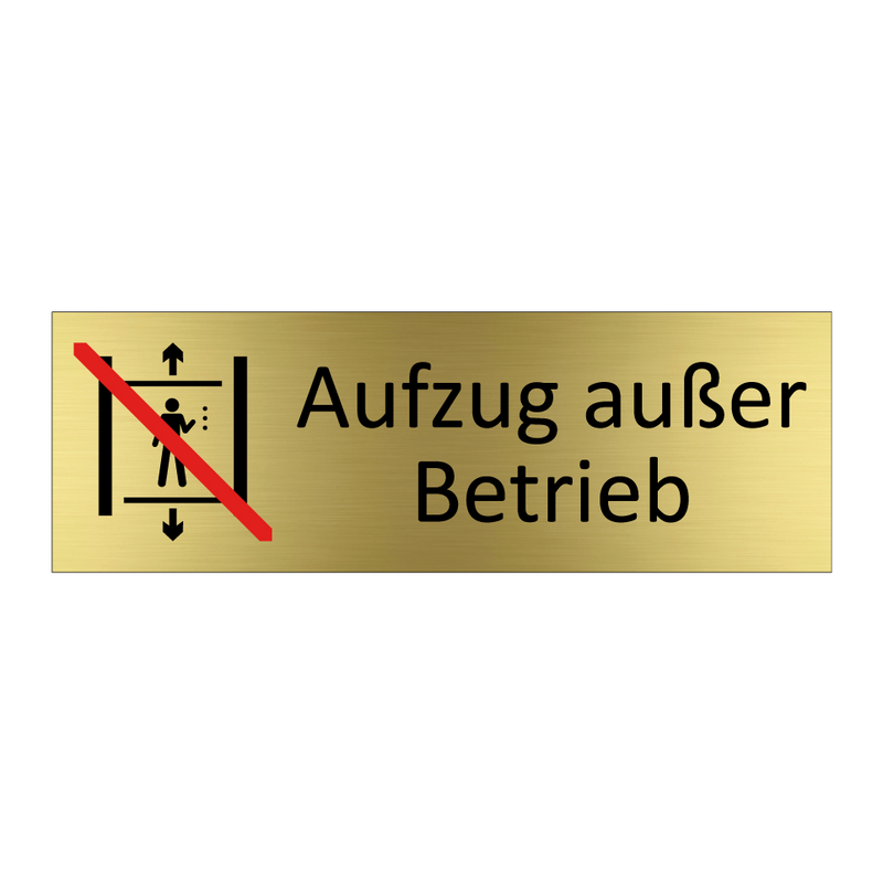 Aufzug außer Betrieb
