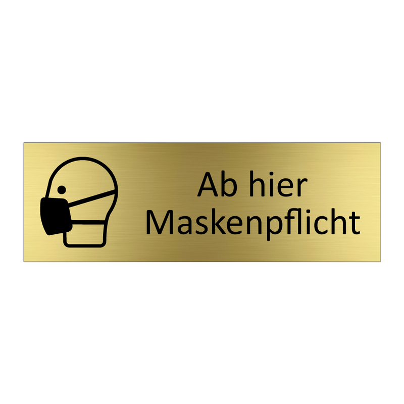 Ab hier Maskenpflicht