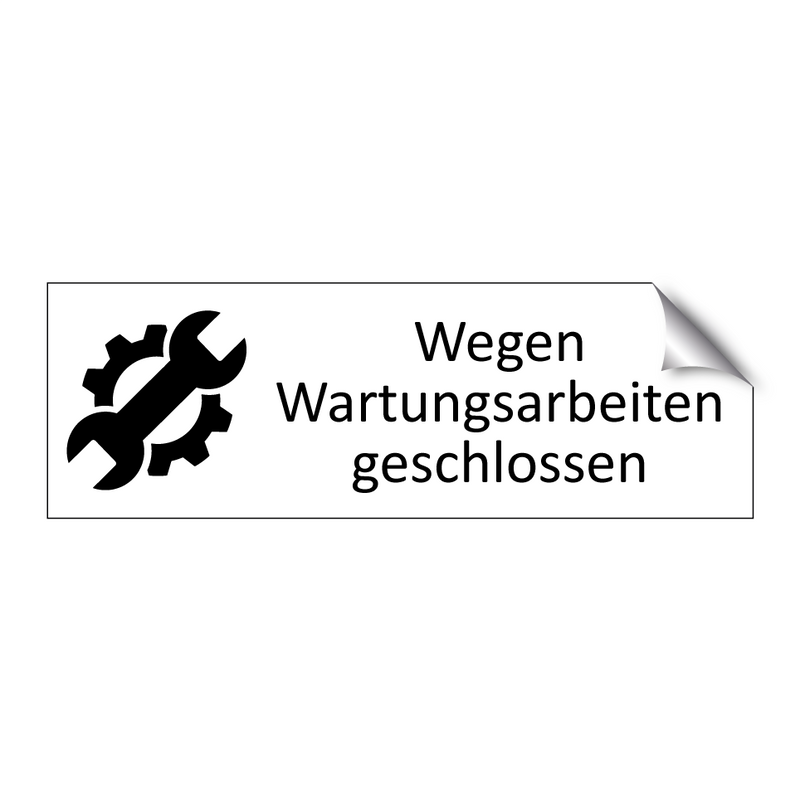 Wegen Wartungsarbeiten geschlossen