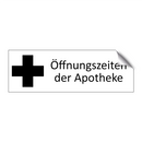 Öffnungszeiten der Apotheke