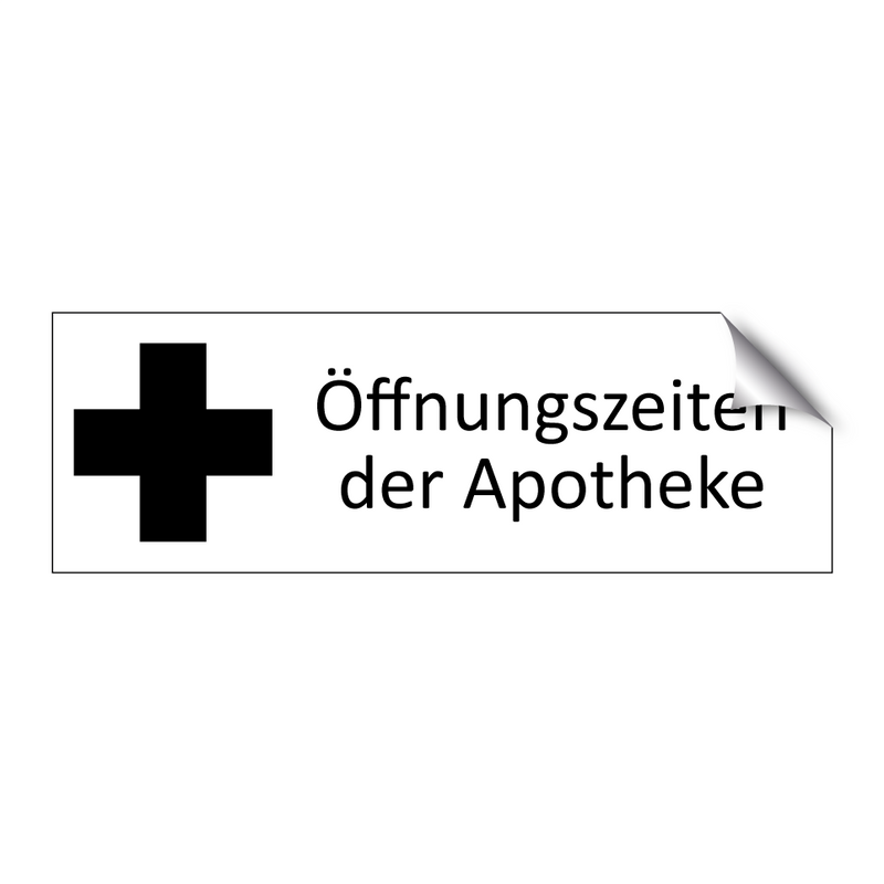 Öffnungszeiten der Apotheke