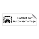 Einfahrt zur Autowaschanlage