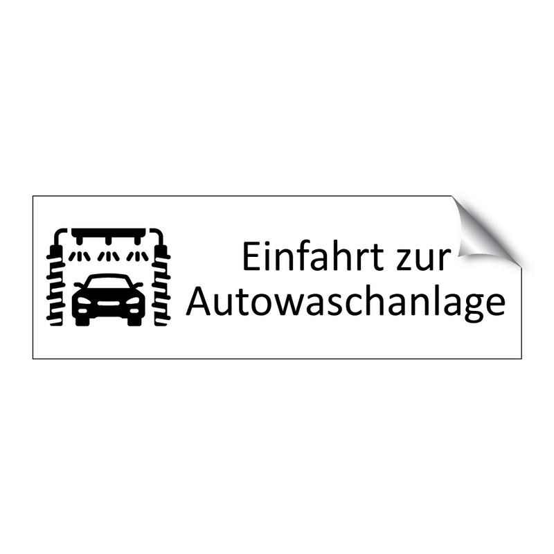 Einfahrt zur Autowaschanlage