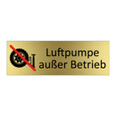 Luftpumpe außer Betrieb