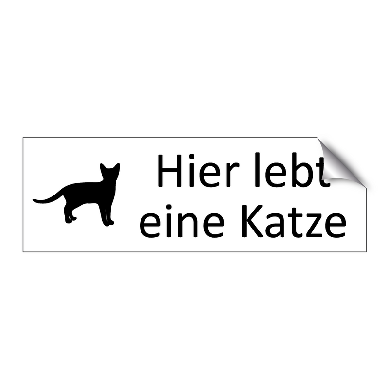 Hier lebt eine Katze