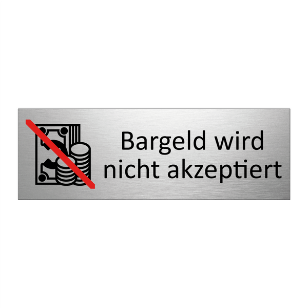 Bargeld wird nicht akzeptiert