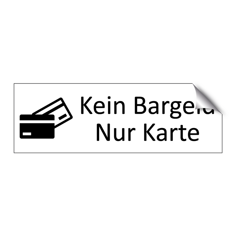 Kein Bargeld Nur Karte