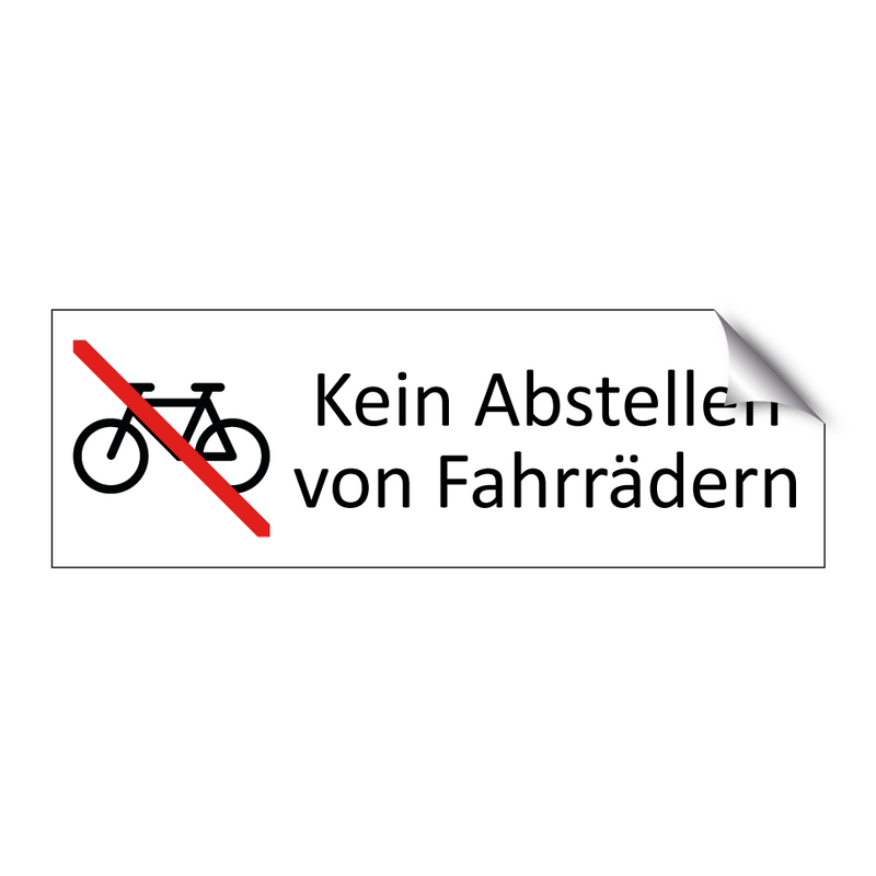 Kein Abstellen von Fahrrädern