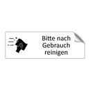 Bitte nach Gebrauch reinigen