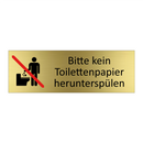 Bitte kein Toilettenpapier herunterspülen