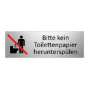 Bitte kein Toilettenpapier herunterspülen