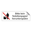 Bitte kein Toilettenpapier herunterspülen