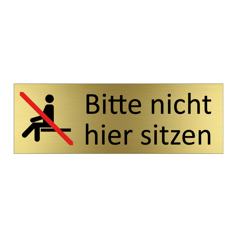 Bitte nicht hier sitzen