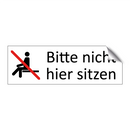 Bitte nicht hier sitzen