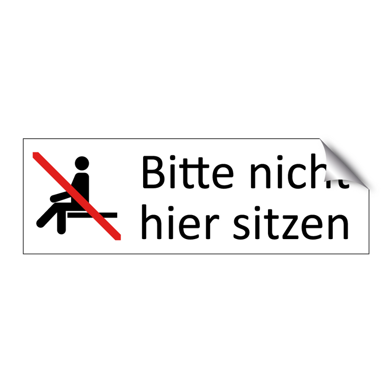 Bitte nicht hier sitzen