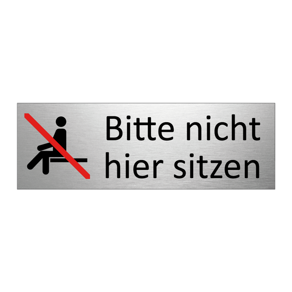 Bitte nicht hier sitzen