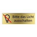 Bitte das Licht ausschalten