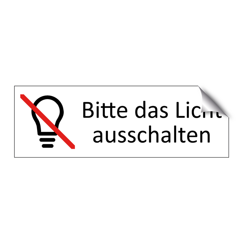 Bitte das Licht ausschalten