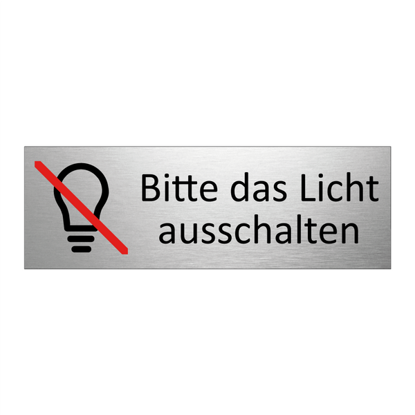 Bitte das Licht ausschalten