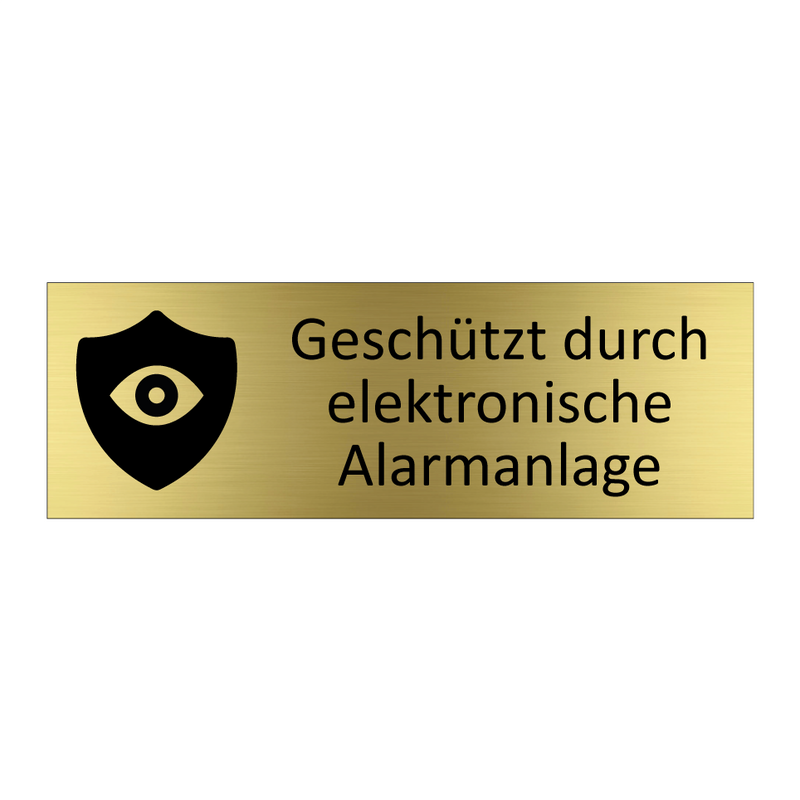 Geschützt durch elektronische Alarmanlage