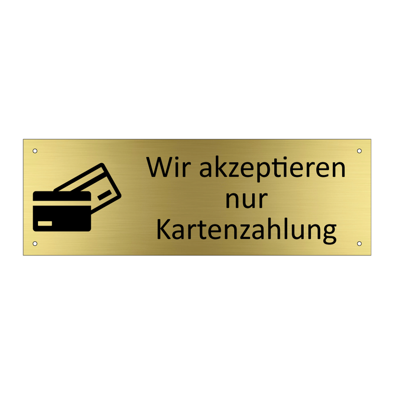 Wir akzeptieren nur Kartenzahlung