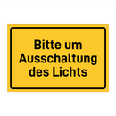 Bitte um Ausschaltung des Lichts