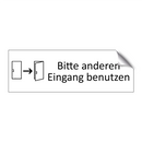 Bitte anderen Eingang benutzen