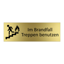 Im Brandfall Treppen benutzen