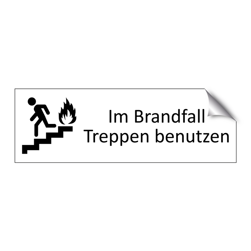 Im Brandfall Treppen benutzen