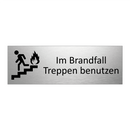 Im Brandfall Treppen benutzen