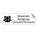 Maximale Belegung: [Anzahl] Personen