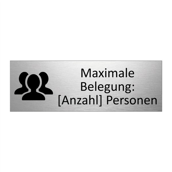 Maximale Belegung: [Anzahl] Personen