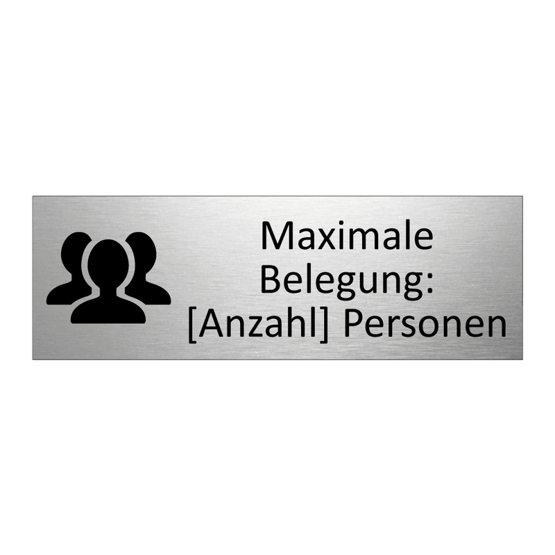 Maximale Belegung: [Anzahl] Personen