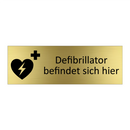 Defibrillator befindet sich hier