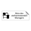 Büro des stellvertretenden Managers