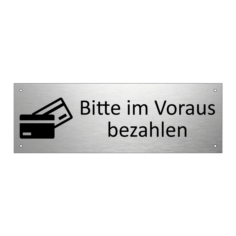 Bitte im Voraus bezahlen