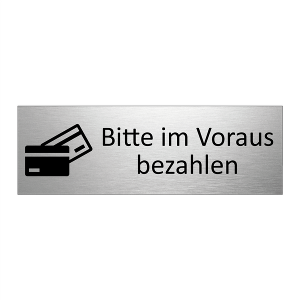 Bitte im Voraus bezahlen