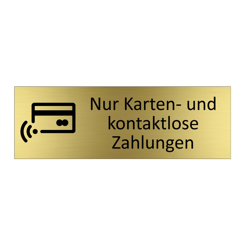 Nur Karten- und kontaktlose Zahlungen