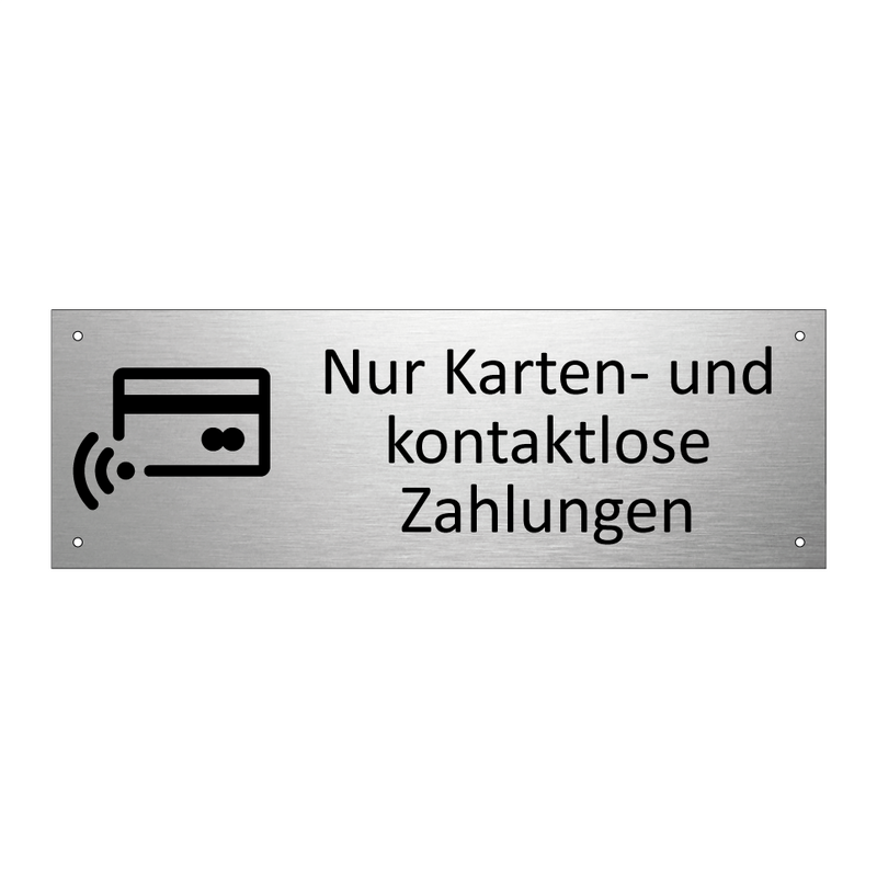 Nur Karten- und kontaktlose Zahlungen