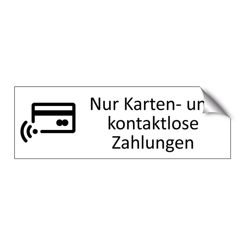 Nur Karten- und kontaktlose Zahlungen