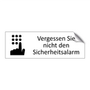 Vergessen Sie nicht den Sicherheitsalarm