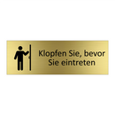 Klopfen Sie, bevor Sie eintreten