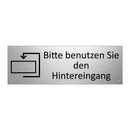 Bitte benutzen Sie den Hintereingang