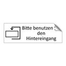 Bitte benutzen Sie den Hintereingang