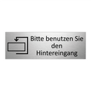Bitte benutzen Sie den Hintereingang