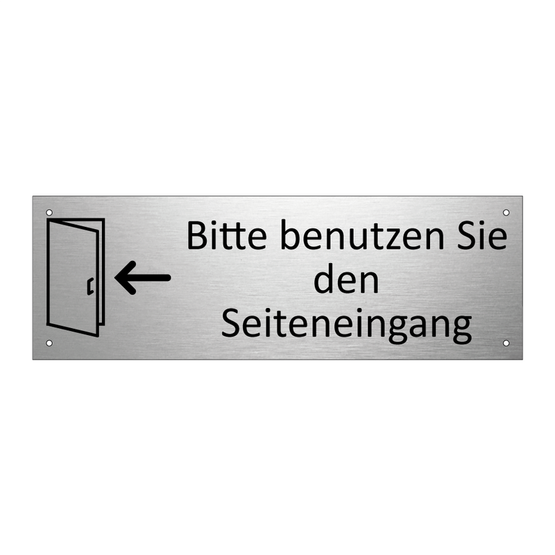 Bitte benutzen Sie den Seiteneingang