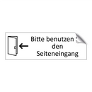 Bitte benutzen Sie den Seiteneingang