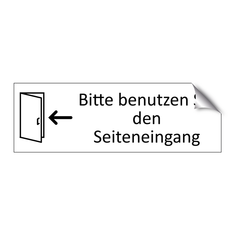 Bitte benutzen Sie den Seiteneingang