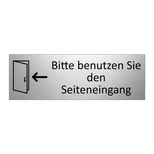 Bitte benutzen Sie den Seiteneingang